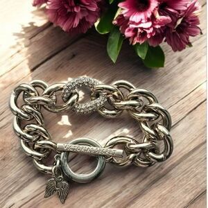 Victoria's Secret Gold-Tone Chunky Chain Toggle Bracelet